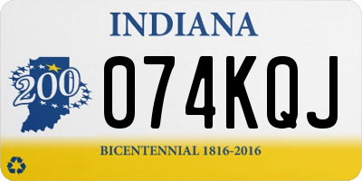 IN license plate 074KQJ