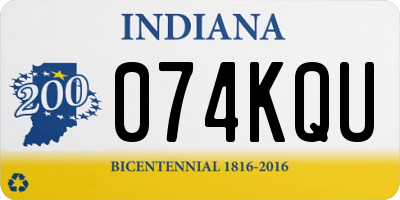 IN license plate 074KQU