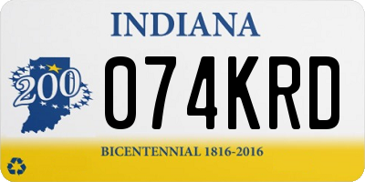 IN license plate 074KRD