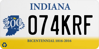 IN license plate 074KRF