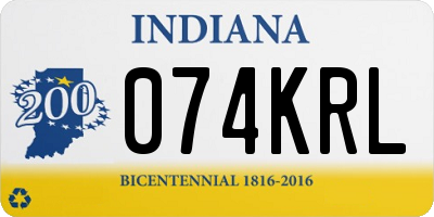 IN license plate 074KRL