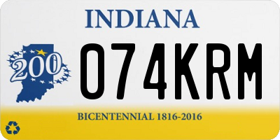 IN license plate 074KRM