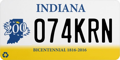 IN license plate 074KRN