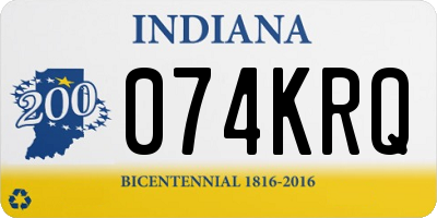 IN license plate 074KRQ