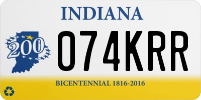 IN license plate 074KRR