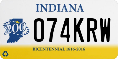IN license plate 074KRW