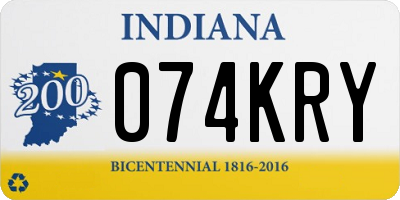 IN license plate 074KRY