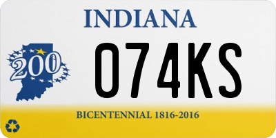 IN license plate 074KS