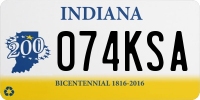 IN license plate 074KSA