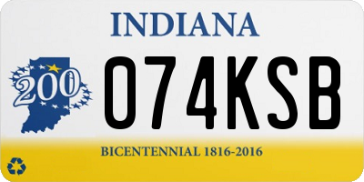 IN license plate 074KSB