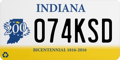 IN license plate 074KSD