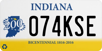 IN license plate 074KSE