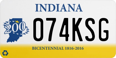 IN license plate 074KSG
