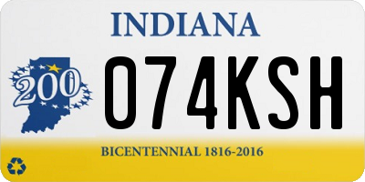 IN license plate 074KSH