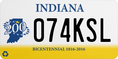 IN license plate 074KSL