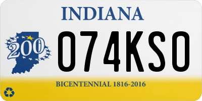 IN license plate 074KSO