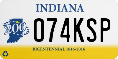 IN license plate 074KSP