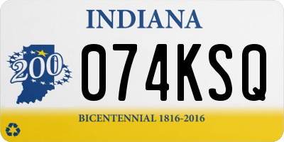 IN license plate 074KSQ