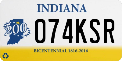 IN license plate 074KSR