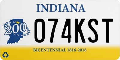 IN license plate 074KST