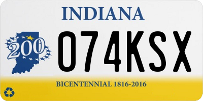 IN license plate 074KSX