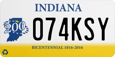 IN license plate 074KSY