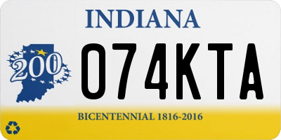 IN license plate 074KTA