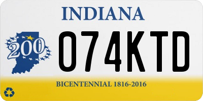 IN license plate 074KTD