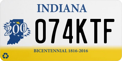IN license plate 074KTF