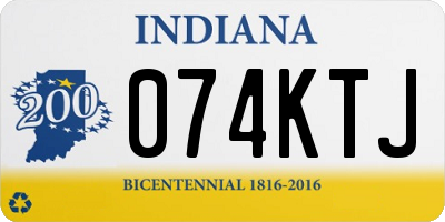 IN license plate 074KTJ