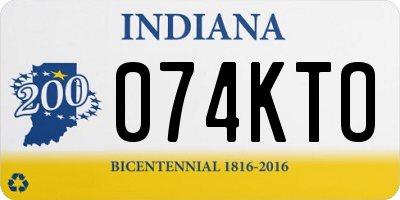 IN license plate 074KTO