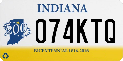 IN license plate 074KTQ
