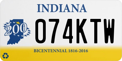 IN license plate 074KTW