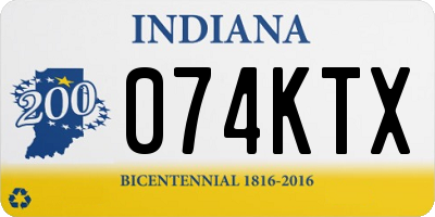 IN license plate 074KTX
