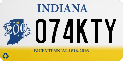 IN license plate 074KTY