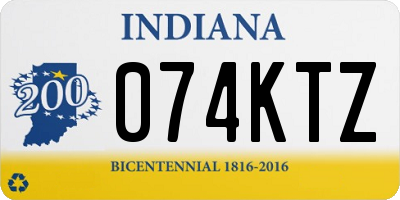 IN license plate 074KTZ