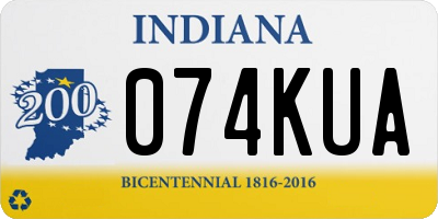 IN license plate 074KUA