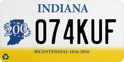IN license plate 074KUF