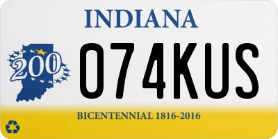 IN license plate 074KUS