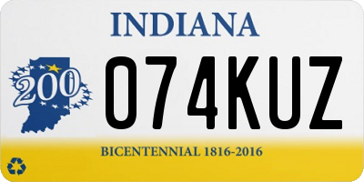 IN license plate 074KUZ