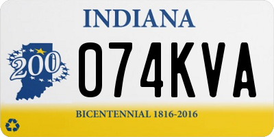 IN license plate 074KVA