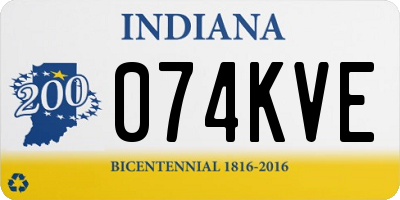 IN license plate 074KVE