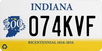 IN license plate 074KVF