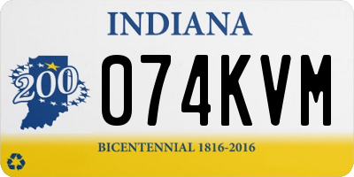 IN license plate 074KVM