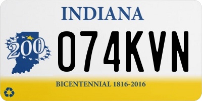 IN license plate 074KVN