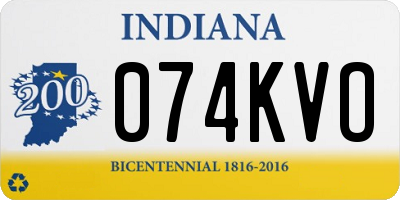 IN license plate 074KVO