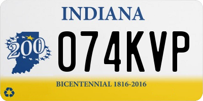 IN license plate 074KVP