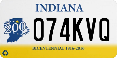 IN license plate 074KVQ