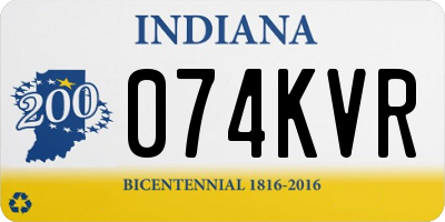 IN license plate 074KVR