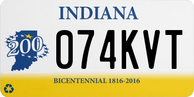IN license plate 074KVT